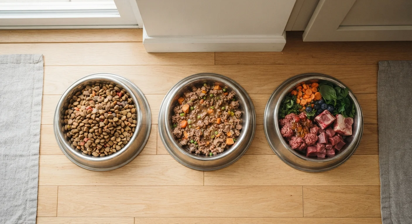 Dry Food, Wet Food, or Raw? How to Think About Your Dog's Diet