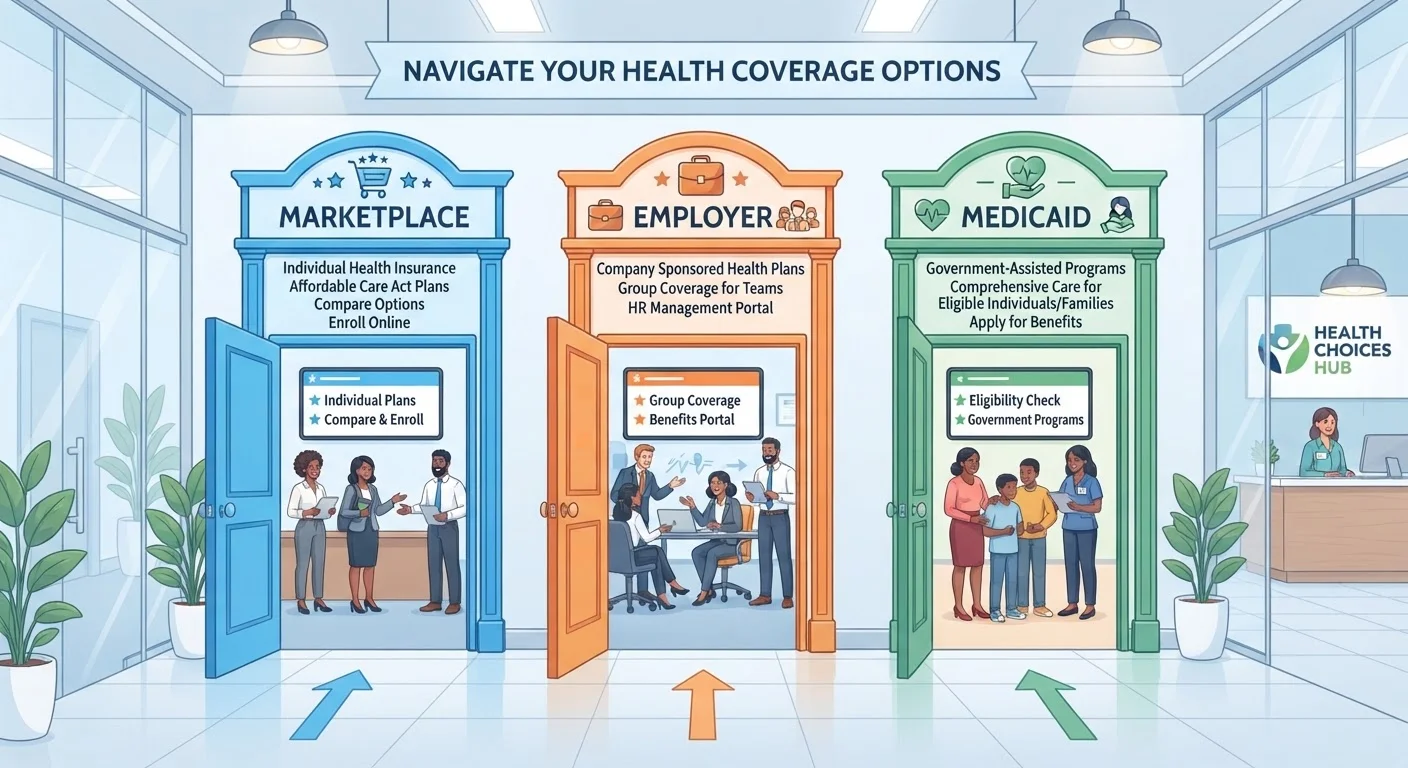Marketplace Plans, Employer Coverage, and Medicaid: Understanding Your Enrollment Pathways