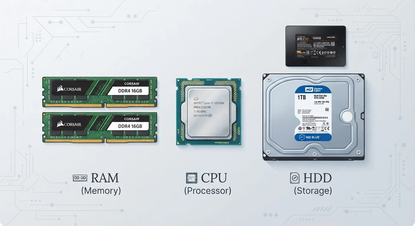 RAM, Storage, and Processing Power: What Each One Actually Does