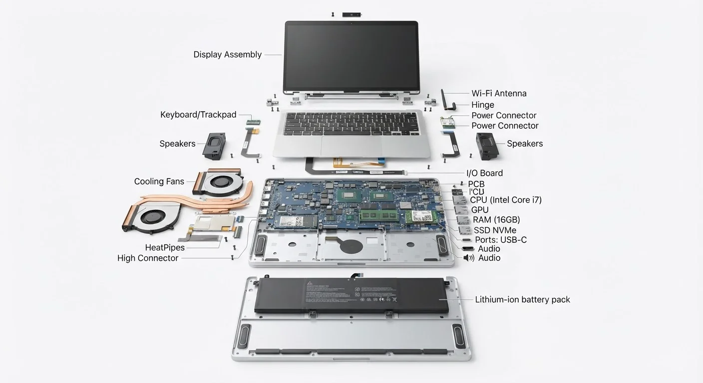 The Anatomy of a Laptop: Every Major Component Explained