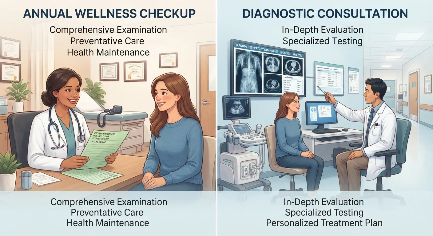 The Difference Between a Routine Check-Up and a Diagnostic Visit